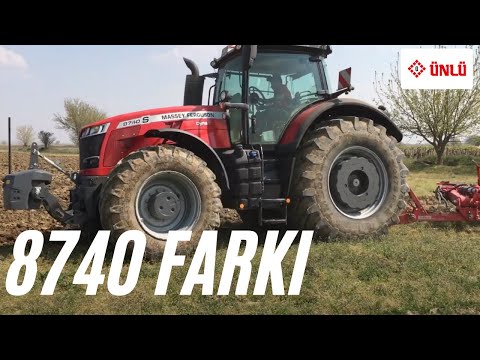 Massey fergosuun 8740s ile ünlü çekili sistem pulluk sürümü